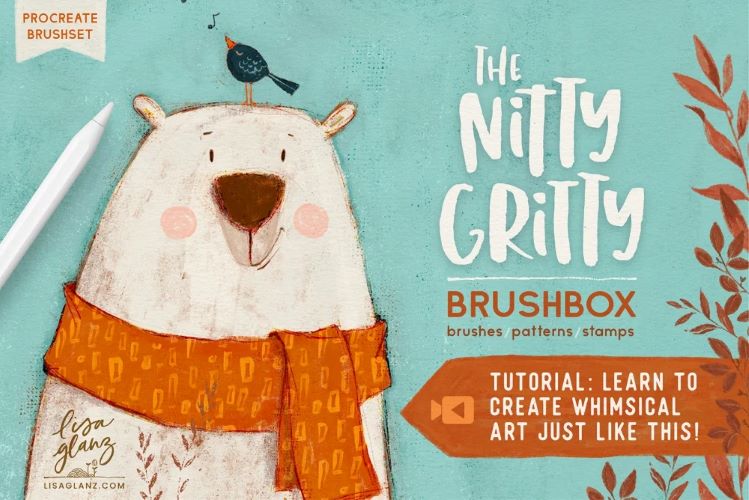 [Lisa Glanz] Идеальный набор кистей для Procreate. The Nitty Gritty Brushbox For Procreate (2023)