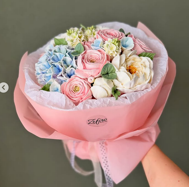 [Александра Попова] [zefiro_orb] Зефирные цветы. Обучающий канал Идеальный зефирный букет (2023)